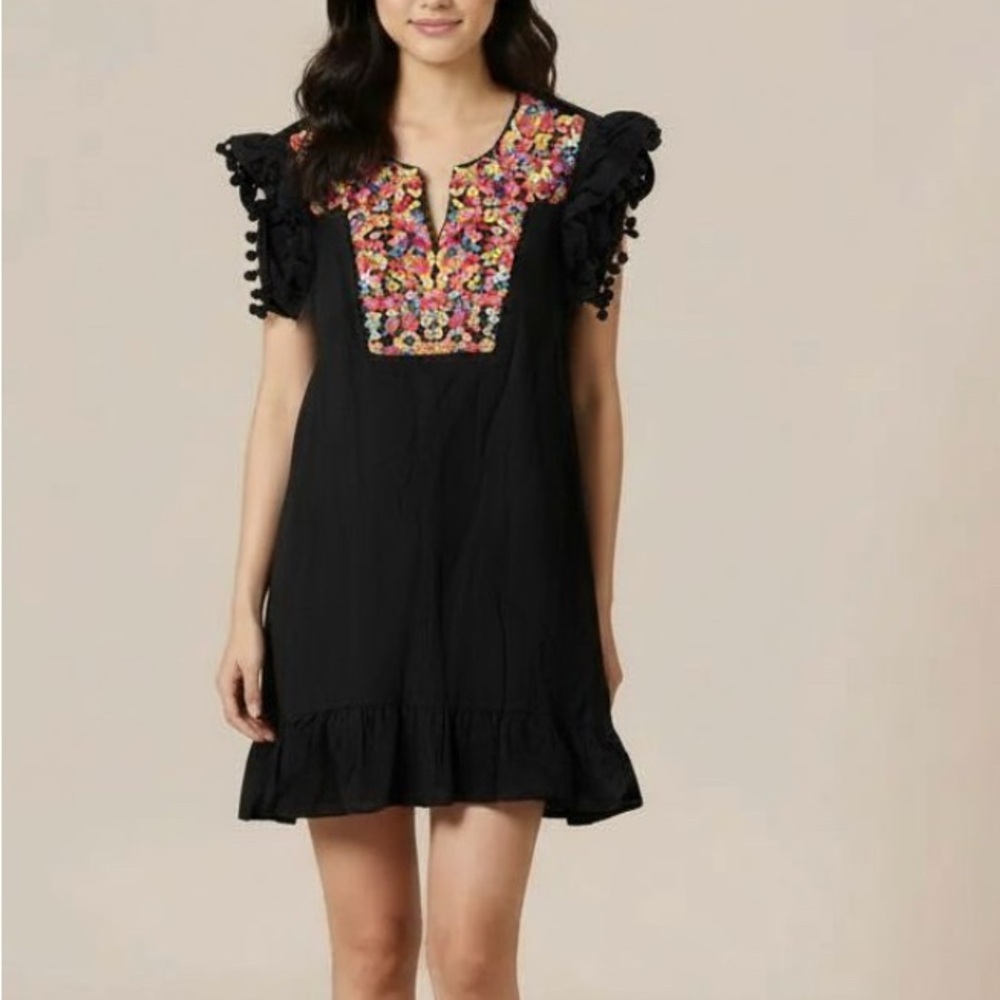 Vintage Embroidered Shift Dress
